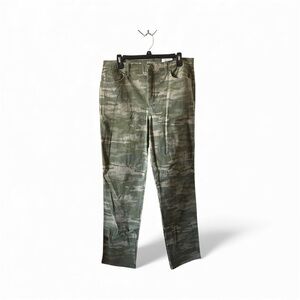 Style & Co. Green Camouflage Straight Pants